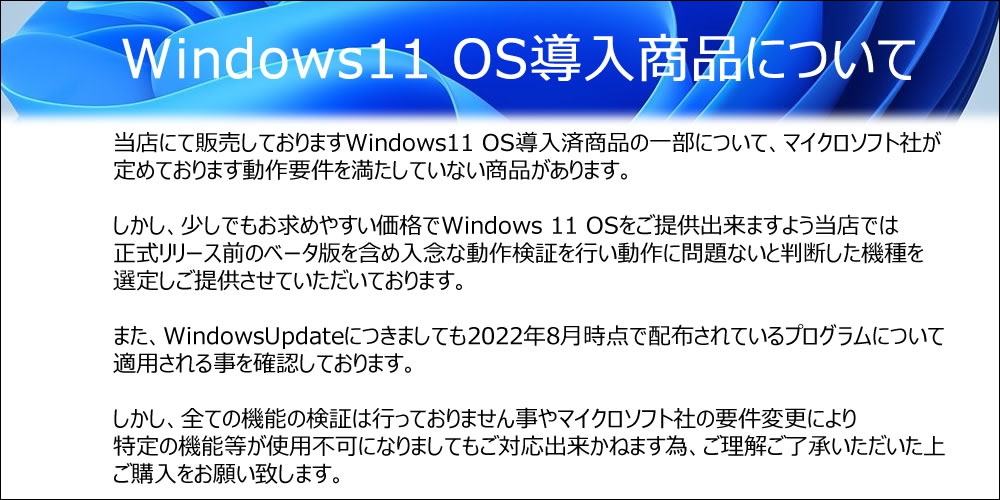 windows11注意事項